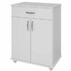 Armário de Cozinha 302 para Microondas 2 Portas e 1 Gaveta -Branco