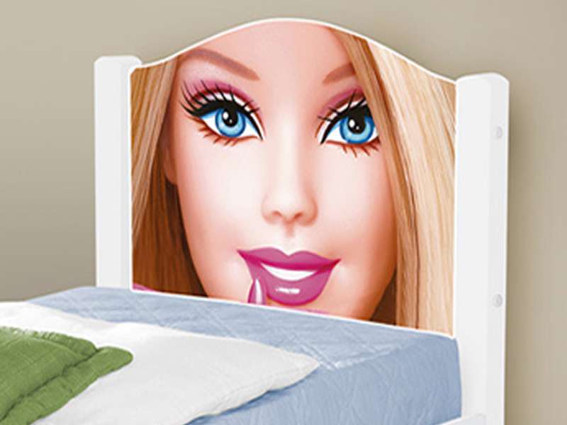 Cama Solteiro Adesivada – Barbie – ALUAPs – Loja Online de Móveis