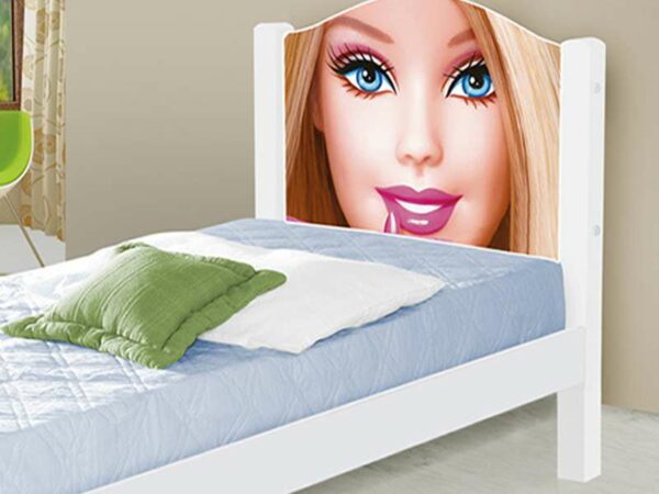 CAMA SOLTEIRO ADESIVADA BASOTO BARBIE