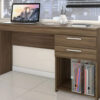 Mesa para Computador Office com 2 Gavetas -Nogal