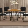 Conjunto Mesa Napoli Tampo Circular C/4 Cadeiras A.0.77 X L.1.00 X P. 1.00