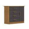 Comoda Firenze 4Gvts 1Ptas A.0,92 X L. 1,10 X P. 0,44 Cores Variadas