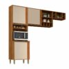 Cozinha Pérola 3 Peças – Cinamomo/Off White  A. 2,13 L. 2,56 P. 0,44