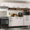 Cozinha Completa Siena 4 peças-Alt: 1,95m Larg: 2,40m Prof: 0,48m Cores Variadas.