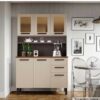 Kit Cozinha AÇO  Tpl 6P3Vdr2G - Alt 1,91 Larg 1,20 Prof 0,48,-Cor Areia