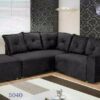 Conjunto Estofado 5040 Canto 5Lgs e Puff Veludo Suede Cores Variados.