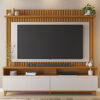 Home 1340 Painel Sobreposto Ripado- A.1.88- L.1.83-P: 0,38 Cor. Feijó Off White.
