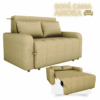 Sofa Cama MX Amora New 1 Est Fch: A. 0,90 L. 1,38 P.0,97 - Ab A. 0,45 L. 1,38 P.1,86