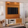 Rack Aruba com Painel Avant 55″ – Off White/Cedro