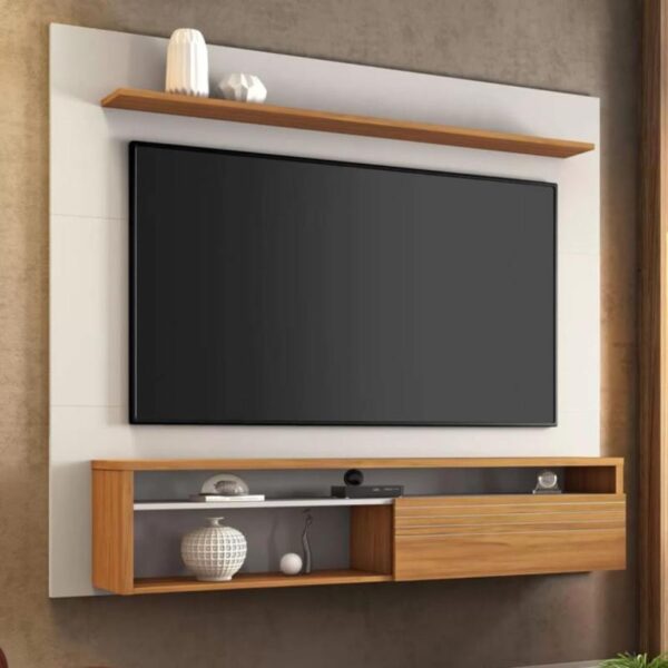 Painel NT1100 A.1,60 L. 1,60 P.0.33 TV 60" Off White Freijó.
