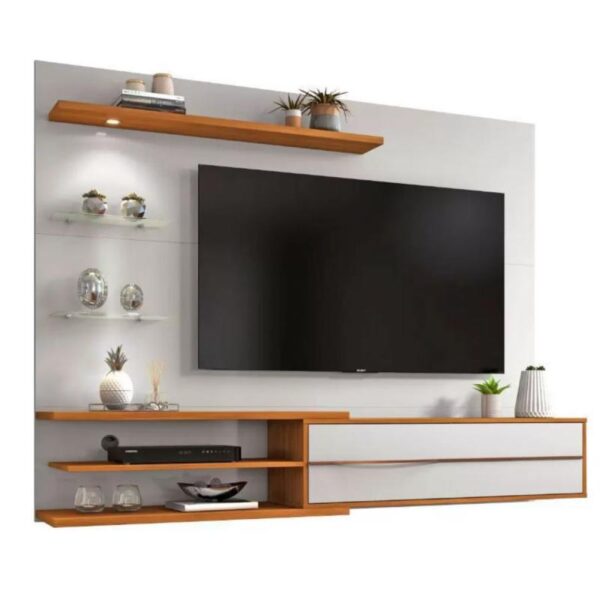 Painel NT 1115 A.1,51 L.1,80 P.0,36 TV60" Off White Freijó.