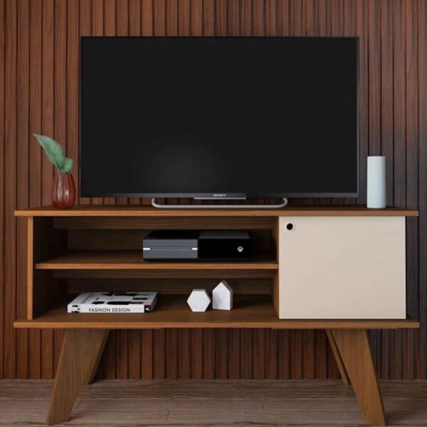 Rack Frank Retro TV50"  ALT0,65 LRG1,20 PRF0,40 Pinho Off White.