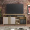 Rack Humor TV58" A. 0,64 L. 1,36 P. 0,39 Cor Flex Cinamomo Off/Cinamomo Grafite.