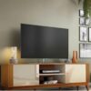 Rack Legacy 2PTS /Lateral Ripada L.1,60 A.0,60 P.0,42 TV 75" Off White Cedro.