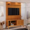 Rack Aruba com Painel Avant 55″ -Cedro- A:1,36m L:1,34m P:0,14m.