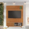 Rack Sereno Cinamomo/Off Rip.L. 1.68 Painel Riso Cinamomo Ripado TV65" L. 1.82
