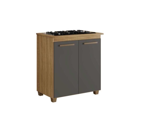 CookTop Balcão  Fox 78 5 Bocas c/Tampo Recorte 63,5x35 Branco A.0,93 L.0,78 P.0,50