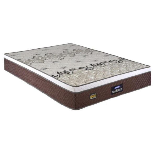 Esp. Colchão Casal Gazin Misto D45+Eps A.0,28 Cm Suporta 200Kg Tecido Atiderrapante