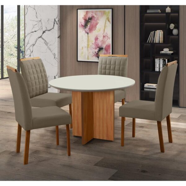 Sala Conjunto Mesa Maia  ( Malaga ) 90X90 4 Cad.TB Vd Imbuia Mel