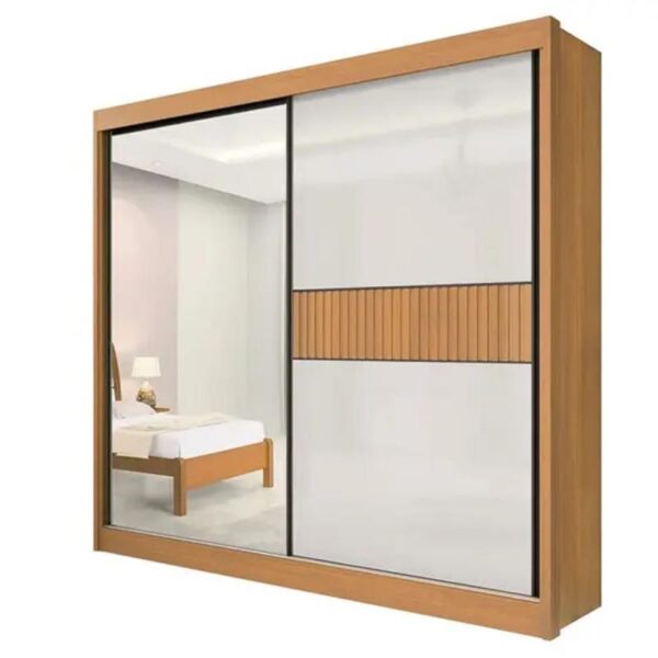 Roupeiro Titanium 2 Ptas Ptas Ripadas (1C/ Esp.)6 Gvtas Alt.2,30 Larg.2,20 Prof.0,62