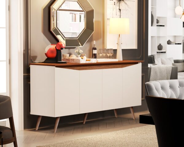 Buffet Aparador Encanto 4Pts : A. 0,72 - L.1,3- P,0,38 Cores Variadas