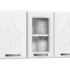 1.05 Mts Aço 3 Ptas Aéreo Rubi C/ 1 Ptas Vidro  – Branco  A.0,55 L, 1,05 P, 0,29.