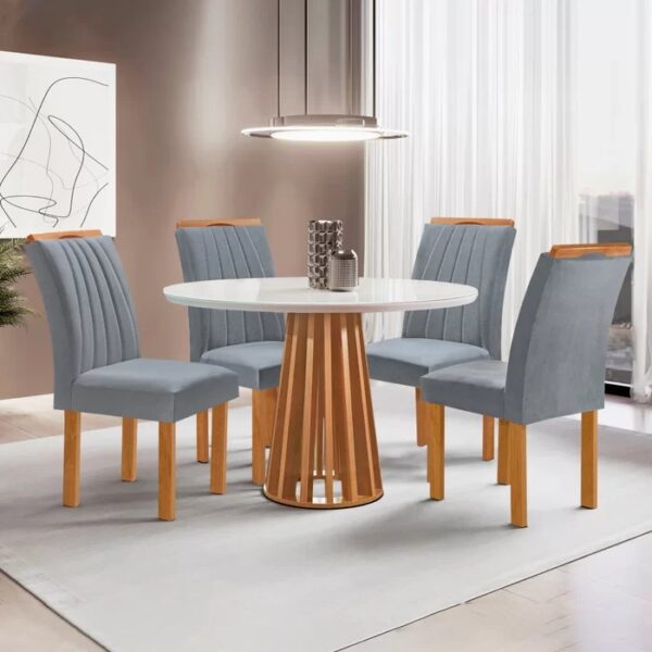 Sala Conjunto Mesa Berlim 100 Tmp Redondo Plus A,0,79 L, 1,00 P,1,00