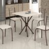 Tub  Conjunto Mesa Rio 70x70  Tmp Ardosia Quadrado c/4 Cds Cores Variadas