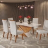 Sala Sala Aurea 1.80 x 0,90 com 6 Cadeiras